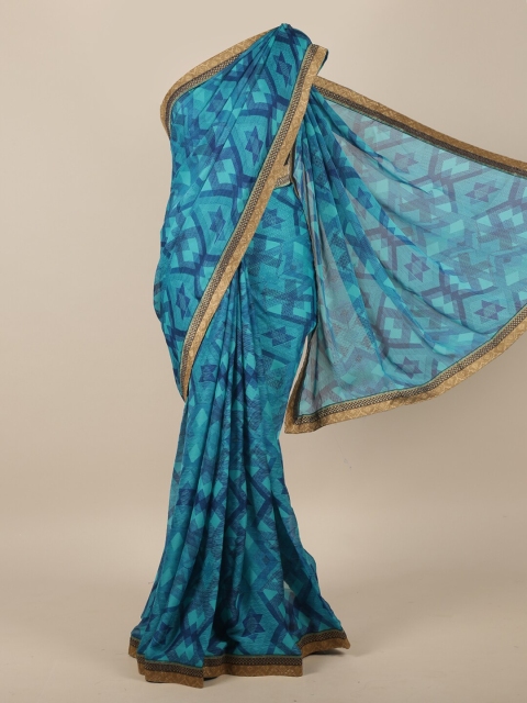

Pothys Blue & Beige Zari Saree