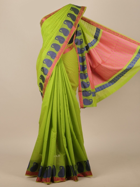 

Pothys Green Pure Cotton Saree