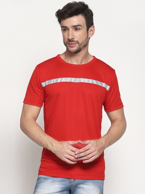 

PAUSE SPORT Men Red Slim Fit T-shirt