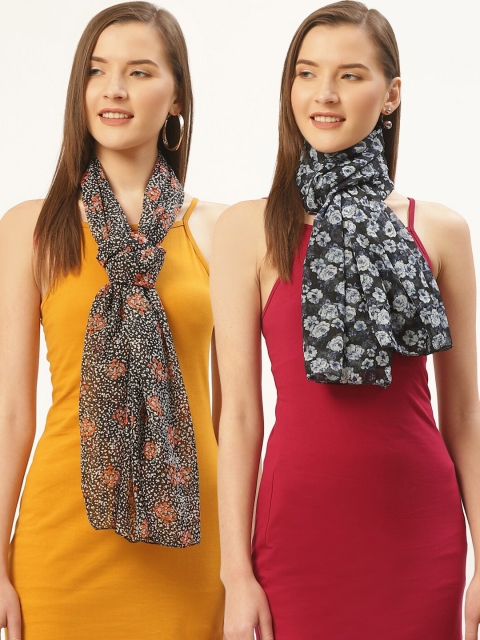 

Trend Arrest Set of 2 Women Multi Printed Scarf