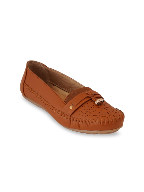 

Get Glamr Women Tan Woven Design Slip-On Sneakers