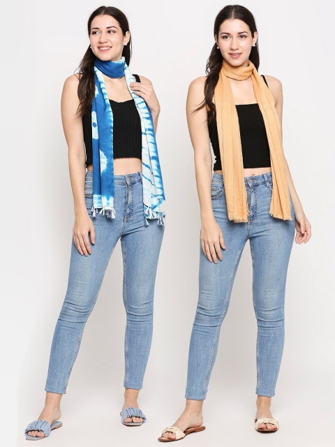 

Get Wrapped Women Pack of 2 Printed Scarves, White
