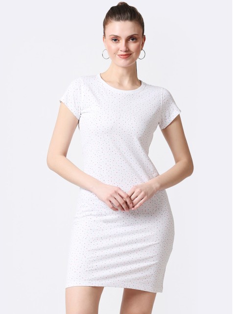 

Bewakoof Women White Sheath Dress