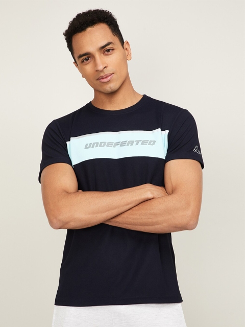 

Kappa Men Navy Blue Colourblocked Slim Fit T-shirt
