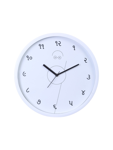 

Bodh Design White Printed Contemporary Wall Clock