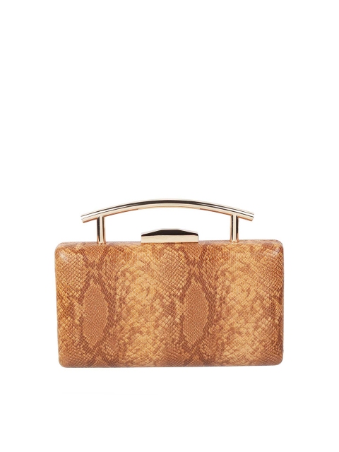 

Metro Brown Textured Box Clutch