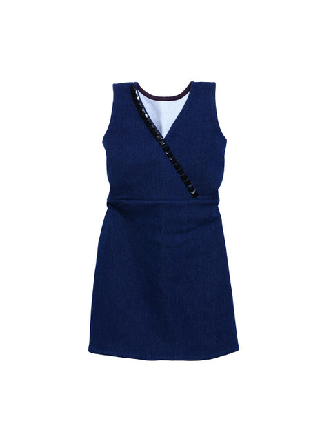 

Mish Organic Blue Ethnic Motifs Denim Dress