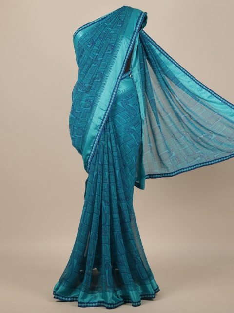 

Pothys Blue Ethnic Motifs Saree