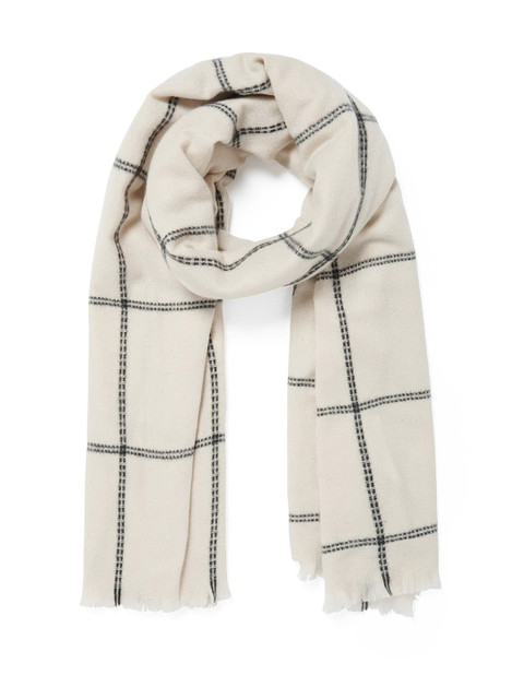 

Forever New Women Cream & Black Checked Scarf