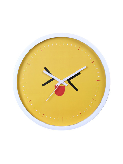 

Bodh Design Yellow & Black Printed Contemporary Wall Clock