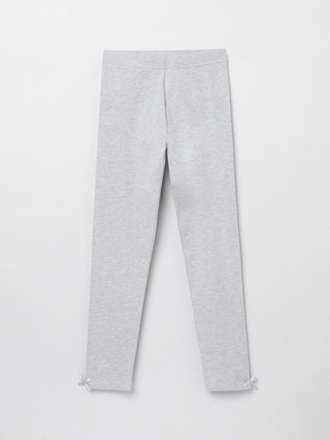 

max Girls Grey Solid Leggings