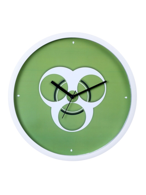 

Bodh Design Green & White Printed Contemporary Wall Clock