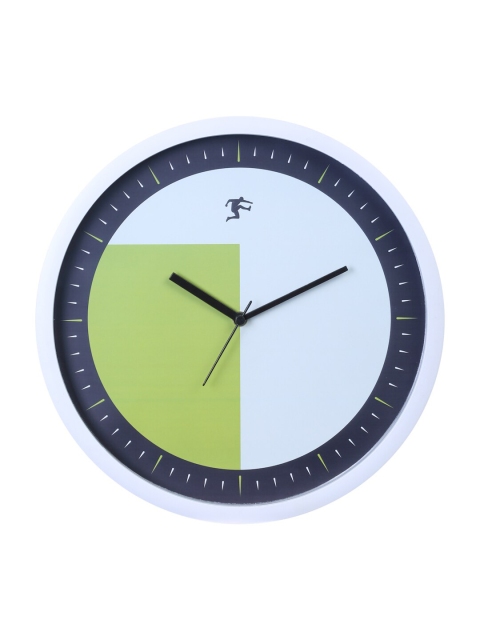 

Bodh Design White & Green Printed Contemporary Wall Clock