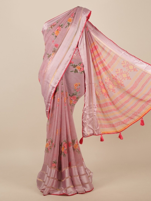 

Pothys Pink & Orange Floral Saree