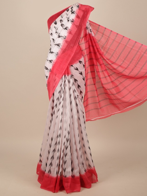 

Pothys White & Black Jute Silk Saree