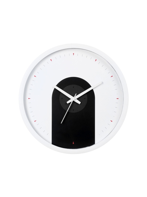 

Bodh Design White & Black Printed Contemporary 28 Cm Analogue Wall Clock
