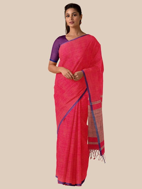 

Taneira Pink & Purple Pure Cotton Saree