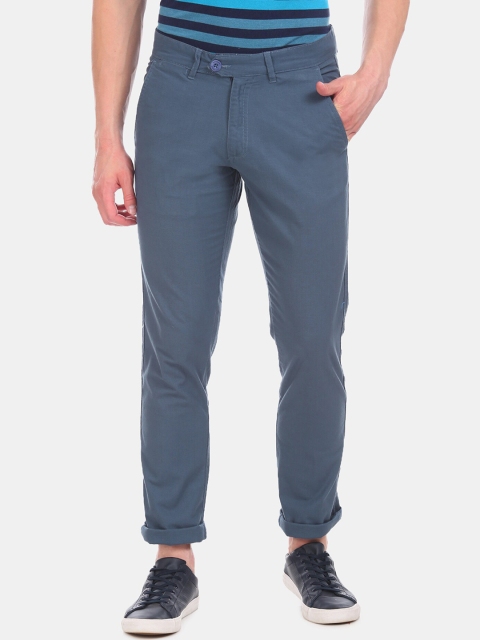 

Ruggers Men Blue Slim Fit Chinos Trousers
