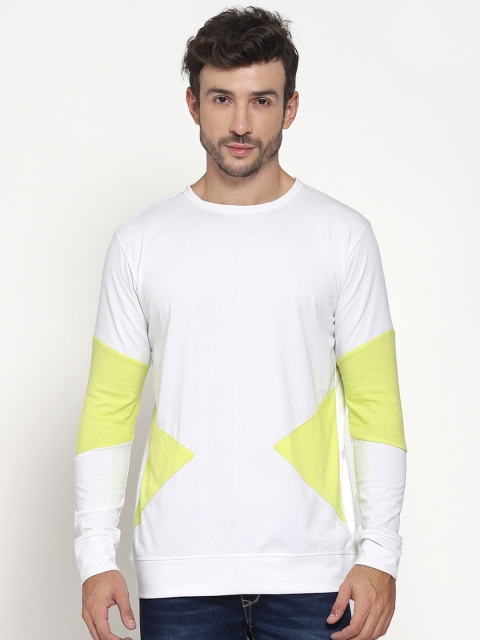 

PAUSE SPORT Men White Colourblocked T-shirt