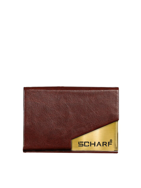 

SCHARF Unisex Maroon Solid Leather Card Holder