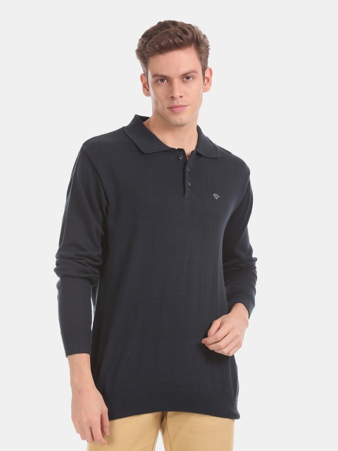 

Ruggers Men Navy Blue Pullover