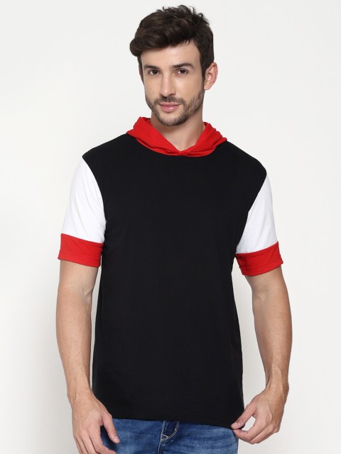 

PAUSE SPORT Men Multi Colourblocked Applique Slim Fit T-shirt