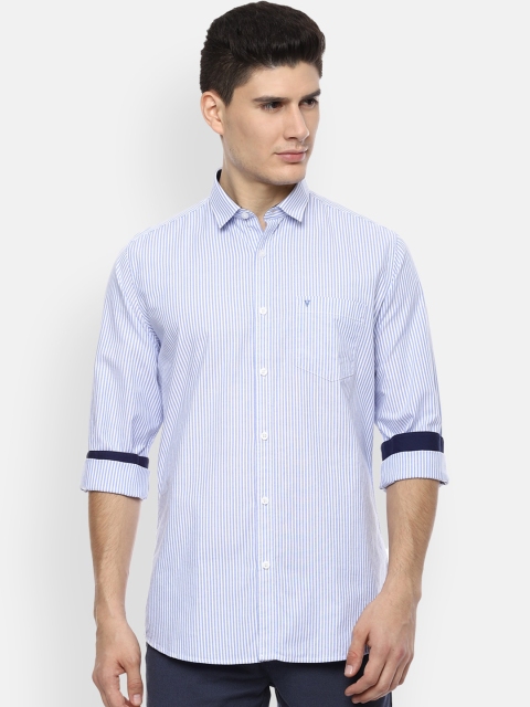 

Van Heusen Sport Men Blue & White Slim Fit Striped Casual Shirt
