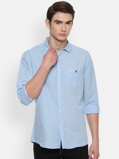 

Louis Philippe Jeans Men Blue Slim Fit Solid Casual Shirt