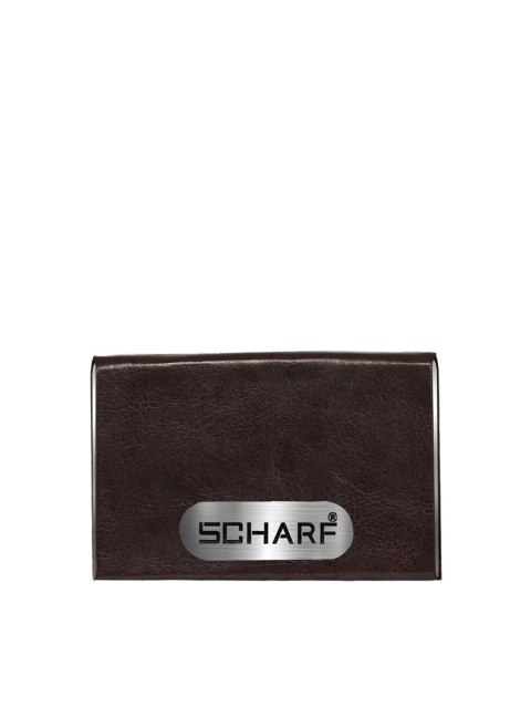 

SCHARF Unisex Brown Textured Leather Card Holder