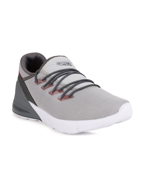 

Campus Men Grey Mesh Road Running Non-Marking Shoes