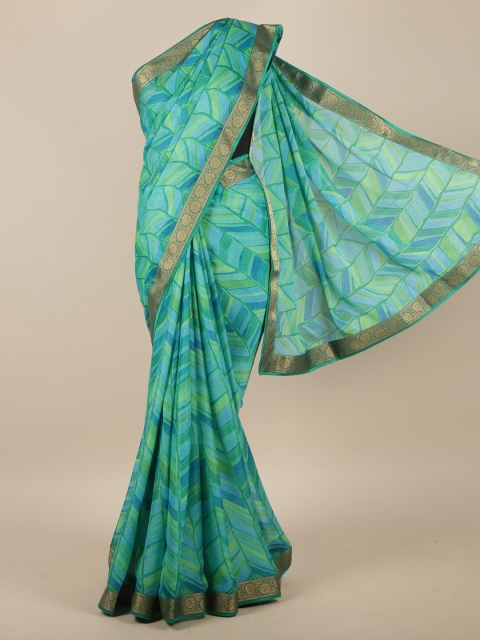 

Pothys Blue & Green Zari Saree