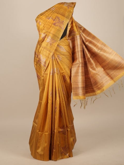 

Pothys Mustard Yellow Woven Design Jute Silk Saree