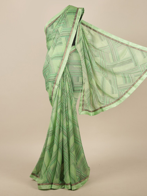 

Pothys Green & Grey Printed Saree