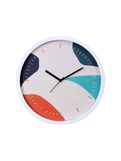 

Bodh Design Off White & Orange Printed Contemporary Wall Clock