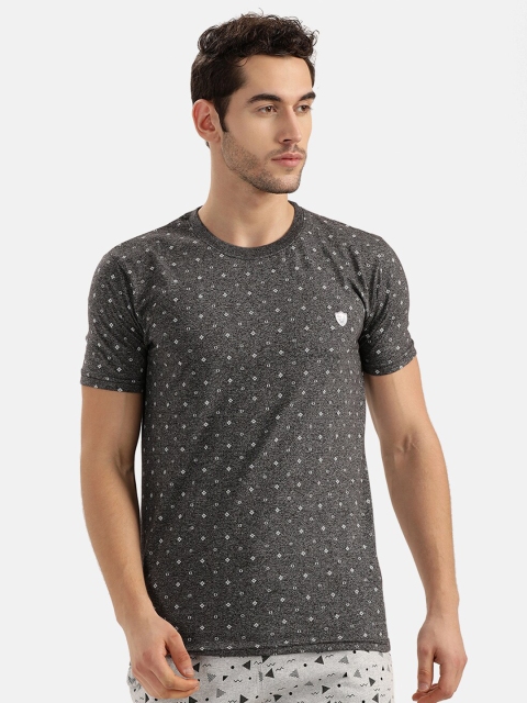 

V2 Value & Variety Men Charcoal Printed T-shirt