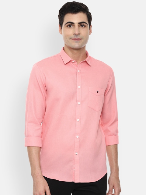 

Louis Philippe Sport Men Pink Slim Fit Self Design Casual Shirt