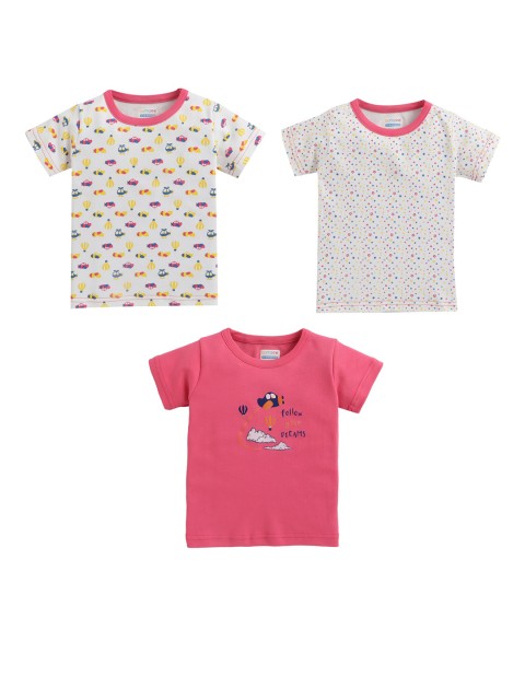 

BUMZEE Girls Pink 3 Printed T-shirt