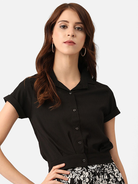 

V2 Value & Variety Black Shirt Style Top