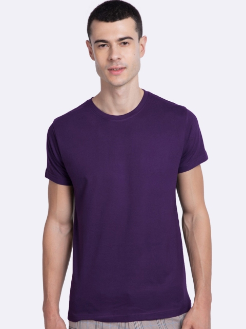 

Bewakoof Men Purple NA Extended Sleeves T-shirt NA