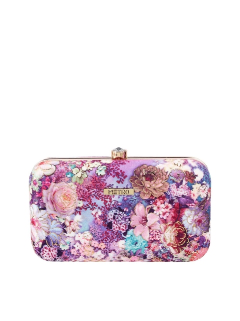 

Metro Pink Printed Box Clutch