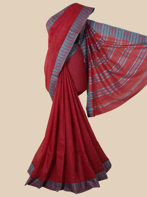 

Pothys Red & Pink Sold Cotton Saree