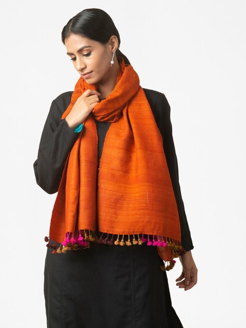 

Fabindia Women Rust Solid Stole