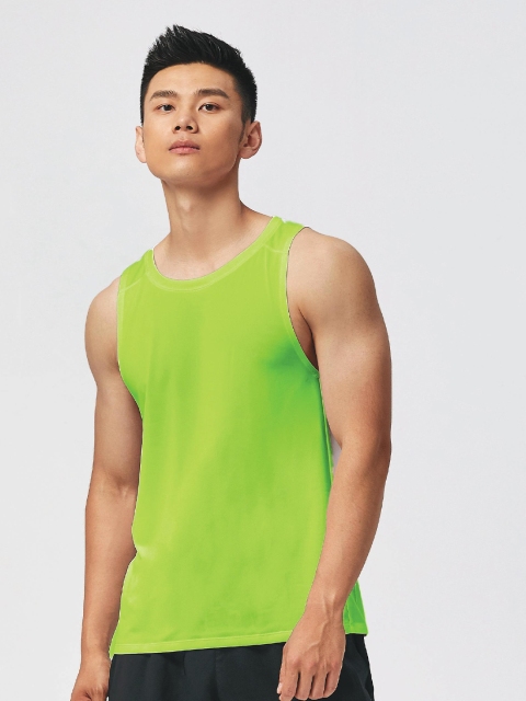 

Domyos By Decathlon Men Fluorescent Green Yoga T-shirt