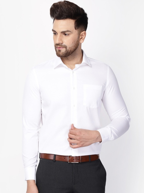 

Blackberrys Men White Solid Slim Fit Formal Shirt