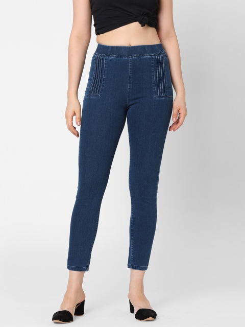 

TARAMA Women Blue Solid Skinny-Fit Denim Jeggings