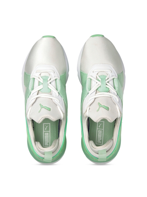 

Puma Women White & Green Muse X3 Pastel Sneakers
