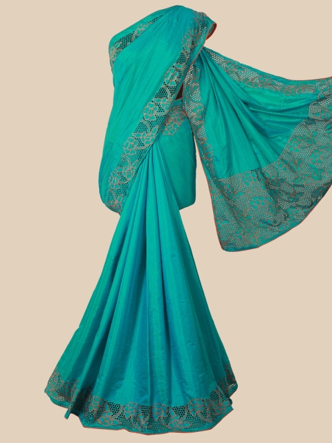 

Pothys Sea Green Floral Art Silk Saree