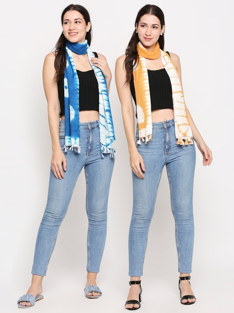 

Get Wrapped Women Pack of 2 Printed Scarves, Yellow