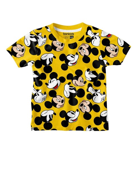 

BONKIDS Boys Yellow NA Printed Slim Fit T-shirt NA