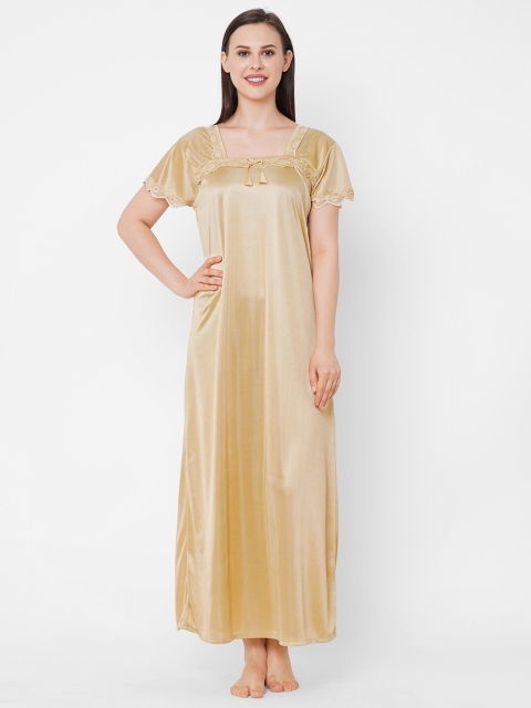 

Juliana Dream Gold Maxi Satin Nightdress